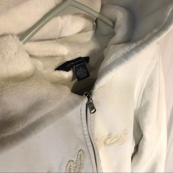 🎉2/$20 Tommy Hilfiger Fur Lined Zip Up Sweater Hoodie Warm Zipper Sweatshirt - Picture 2 of 16